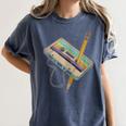 Retro Cassette And Pencil 80s 90s Nostalgia Music Lover Women's Comfort Colors T-Shirt Moss