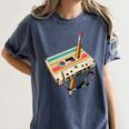 Retro Cassette Tape & Pencil Rewind Nostalgia Party 80s 90s Premium Women's Comfort Colors T-Shirt Moss