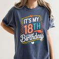 Retro It's My 18th Birthday Boho Nostalgia Women Kids Women's Comfort Colors T-Shirt Moss