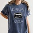 Retro Pager 90s Nostalgia Women's Comfort Colors T-Shirt Moss