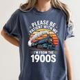 Retro Please Be Patient With Me I'm From The 1900s Train Women's Comfort Colors T-Shirt Moss