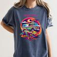 Retro Graphic Print With a Touch Of Nostalgia Women's Comfort Colors T-Shirt Moss Retro Graphic Print With a Touch Of Nostalgia Women's Comfort Colors T-Shirt Moss