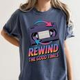 Rewind Good Times Retro VHS Tape Nostalgia 80s 90s Premium Tri-Blend Women's Comfort Colors T-Shirt Moss