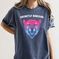 Secretly Bisexual Bi Introvert Bi Pride Antisocial LGBTQ Women's Comfort Colors T-Shirt Moss