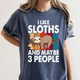 Sloth For Sloth Lover Men Women Kids Introvert Women's Comfort Colors T-Shirt Moss