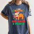 Sloth For Sloth Lover Men Women Kids Introverts Women's Comfort Colors T-Shirt Moss Sloth For Sloth Lover Men Women Kids Introverts Women's Comfort Colors T-Shirt Moss
