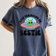 Stop Perceiving Me Bestie Alien Neurodivergent Introvert Women's Comfort Colors T-Shirt Moss