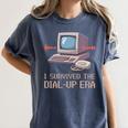 I Survived The Dial-Up Era Retro 90s Nostalgia Premium Tri-Blend Women's Comfort Colors T-Shirt Moss