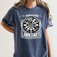 I Survived Lawn Darts Classic Yard Nostalgia Game Fun Women's Comfort Colors T-Shirt Moss