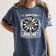 I Survived Lawn Darts Classic Yard Nostalgia Game Fun Women's Comfort Colors T-Shirt Moss