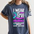 Teal & Purple In Memory Of My Grandma Suicide Prevention Women's Comfort Colors T-Shirt Moss Teal & Purple In Memory Of My Grandma Suicide Prevention Women's Comfort Colors T-Shirt Moss