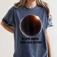 Total Solar Eclipse April 2024 Sky Watcher Memory Women's Comfort Colors T-Shirt Moss