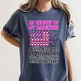 USA Flag With Pink And Black Ribbon In Memory Of My Daughter For Women Men Women's Comfort Colors T-Shirt Moss USA Flag With Pink And Black Ribbon In Memory Of My Daughter For Women Men Women's Comfort Colors T-Shirt Moss