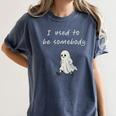 I Used To Be Somebody Nostalgia Halloween Spooky Season Premium Tri-Blend Women's Comfort Colors T-Shirt Moss