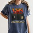 VHS Tape Nostalgia Old School Technology Humor Women's Comfort Colors T-Shirt Moss