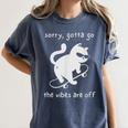 Vibes Are Off Cat Skateboard Introvert Sarcastic Humor Women's Comfort Colors T-Shirt Moss Vibes Are Off Cat Skateboard Introvert Sarcastic Humor Women's Comfort Colors T-Shirt Moss