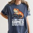 I Like Video Games Bearded Dragon Gamer Introvert Mood Women's Comfort Colors T-Shirt Moss I Like Video Games Bearded Dragon Gamer Introvert Mood Women's Comfort Colors T-Shirt Moss