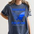 I Wear Blue In Memory For My Son Colon Cancer Awareness Women's Comfort Colors T-Shirt Moss