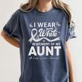 I Wear In Memory Of My Aunt Lung Cancer Women's Comfort Colors T-Shirt Moss I Wear In Memory Of My Aunt Lung Cancer Women's Comfort Colors T-Shirt Moss