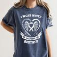 Wear In Memory Of Brother Lung Cancer Awareness Family Women's Comfort Colors T-Shirt Moss