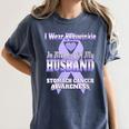 I Wear Periwinkle In Memory Of My Husband Stomach Cancer Women's Comfort Colors T-Shirt Moss I Wear Periwinkle In Memory Of My Husband Stomach Cancer Women's Comfort Colors T-Shirt Moss