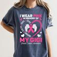 I Wear Pink In Memory Of My Gigi Breast Cancer Awareness Women's Comfort Colors T-Shirt Moss I Wear Pink In Memory Of My Gigi Breast Cancer Awareness Women's Comfort Colors T-Shirt Moss