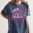 I Wear Pink In Memory Of My Mom Breast Cancer Awareness Raglan Baseball Tee Women's Comfort Colors T-Shirt Moss