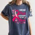 I Wear Pink In Memory Of My Mom Breast Cancer Awareness Women's Comfort Colors T-Shirt Moss