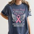 I Wear Pink In Memory Of My Mom Breast Cancer Women's Comfort Colors T-Shirt Moss