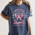 I Wear Pink In Memory Of My Sister Breast Cancer Awareness Women's Comfort Colors T-Shirt Moss