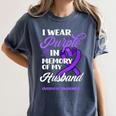 I Wear Purple In Memory Of My Husband Overdose Awareness Women's Comfort Colors T-Shirt Moss I Wear Purple In Memory Of My Husband Overdose Awareness Women's Comfort Colors T-Shirt Moss