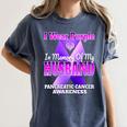 I Wear Purple In Memory Of My Husband Pancreatic Cancer Premium Tri-Blend Women's Comfort Colors T-Shirt Moss