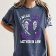 I Wear Purple In Memory Of Mother In Law Pancreatic Cancer Women's Comfort Colors T-Shirt Moss I Wear Purple In Memory Of Mother In Law Pancreatic Cancer Women's Comfort Colors T-Shirt Moss