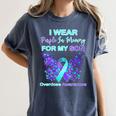 I Wear Purple In Memory For My Son Overdose Awareness Women's Comfort Colors T-Shirt Moss