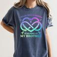 I Wear Teal & Purple Memory Of My Brother Suicide Prevention Women's Comfort Colors T-Shirt Moss I Wear Teal & Purple Memory Of My Brother Suicide Prevention Women's Comfort Colors T-Shirt Moss