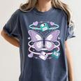 Y2K Butterfly Floppy Disk Art Digital Nostalgia Women's Comfort Colors T-Shirt Moss