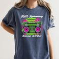 Y2K Home DJ Quarantine Nostalgia Boombox Party Women's Comfort Colors T-Shirt Moss