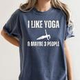 I Like Yoga And Maybe 3 People Introvert Namaste Women's Comfort Colors T-Shirt Moss I Like Yoga And Maybe 3 People Introvert Namaste Women's Comfort Colors T-Shirt Moss