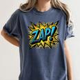 ZAP Comic Book Retro Artwork – Cartoon Collector Women's Comfort Colors T-Shirt Moss