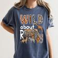 Zoo Animals Wild About Reading Books Reader Lover Librarian Women's Comfort Colors T-Shirt Moss