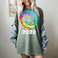 2023 Graduation Class Year Tie Dye Peace Sign Graduate Shirt Women's Comfort Colors T-Shirt Berry