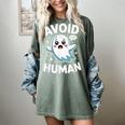 Avoid Humans Cute Kawaii Pastel Ghost Introvert Saying Women's Comfort Colors T-Shirt Berry Avoid Humans Cute Kawaii Pastel Ghost Introvert Saying Women's Comfort Colors T-Shirt Berry