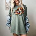 Basset Hound Books Dog Breed Graphic Women's Comfort Colors T-Shirt Berry