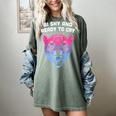 Bi Shy And Ready To Cry Bisexual Introvert Bi Pride Raglan Baseball Tee Women's Comfort Colors T-Shirt Berry
