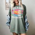 Book Nerd Just A Girl Who Loves Books Literary Enthusiast Women's Comfort Colors T-Shirt Berry