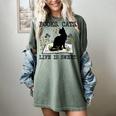 Books Cats Life Is Sweet Cat Book Lover Men Women Teen Women's Comfort Colors T-Shirt Berry