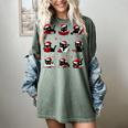 Cat Reading Books Lover Christmas Cat Lover Xmas Women's Comfort Colors T-Shirt Berry