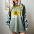Class Of 2021 Senior Graduation Sunflower Women's Comfort Colors T-Shirt Berry