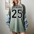 Class Of 2025 High School Senior 25 On Back Graduation Women's Comfort Colors T-Shirt Berry