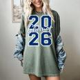 Class Of 2026 Graduation Varsity Navy Blue Letters Premium Tri-Blend Women's Comfort Colors T-Shirt Berry